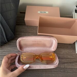 Miu miu new orange sunglasses